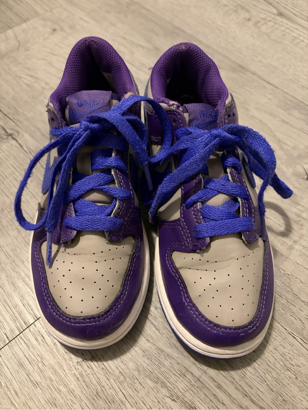 Nike Kids Purple and Cream Low-Top Sneakers